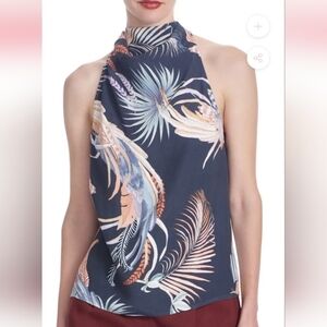 CLC BY COREY LYNN CALTER Betsey Top Fauna Navy